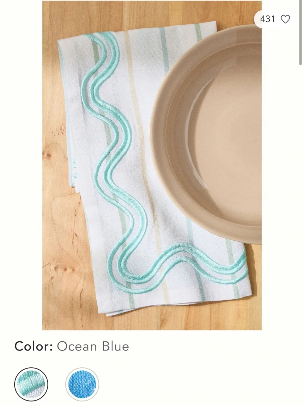 Anthropologie Madeline Embroidered Napkins (set of 2)